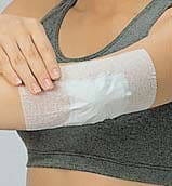 Detox Patch Chi patch applied to the shoulder